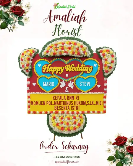 Papan Bunga Pernikahan Tubanan